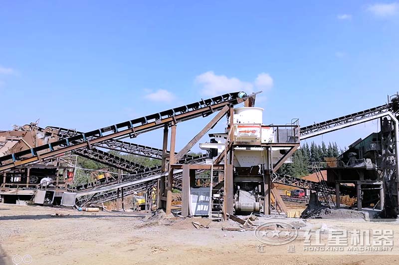 石料制砂機客戶現場